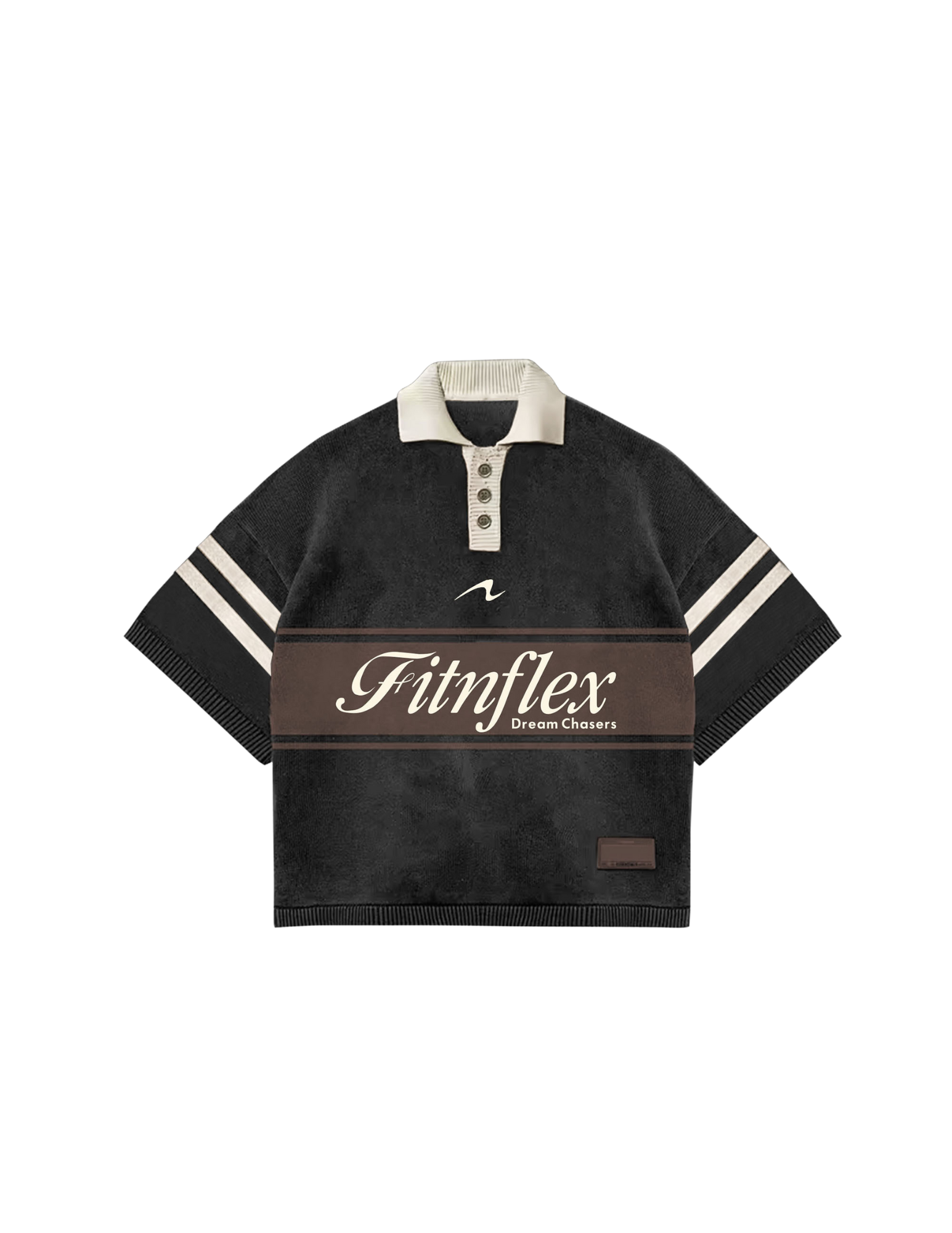 FITNFLEX Polo Negra & Brown Vintage.